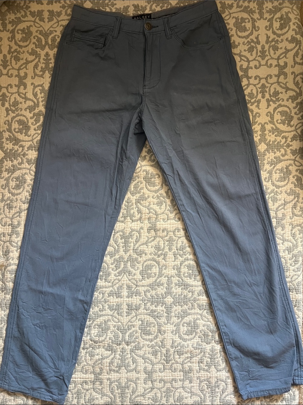 Halsey Men's Slate Blue Straight-Leg Chinos